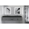 Castello Usa Amazon 84-inch Gray Vanity Set with Black Top and Brushed Nickel Handles CB-MC-84G-BN-2056-BL - alternate 2